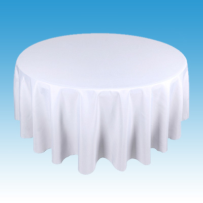 white round table linens