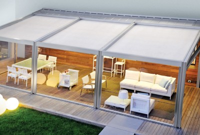 Residential waterproof retractable roof patio awning 3.waterproof retractable roof awning 3.
