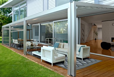Residential waterproof retractable roof patio awning 6.