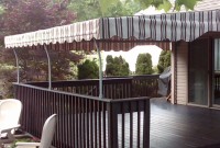 Residential stationary deck awning 8.