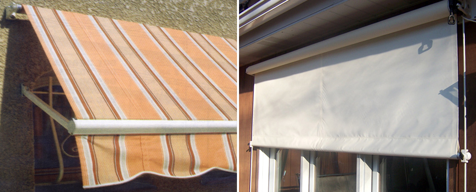 Drop Arm / Drop Curtain Retractable Window Awnings