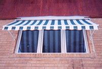 Residential retractable drop arm window awning 4a.