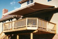 Residential monoblock retractable deck awning 3.