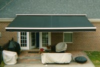 Residential roof mounted retractable patio awning 17a.