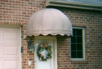 Residential welded frame dome style door awning 7.