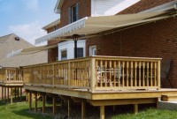 Residential monoblock retractable deck awning 20a.